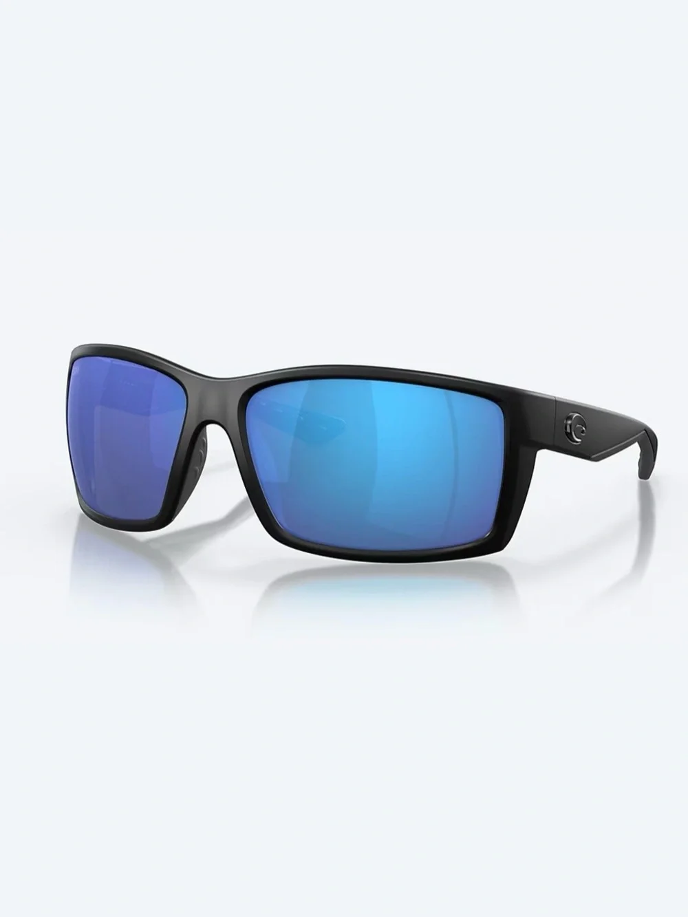 Costa Del Mar Reefton XL Polarized Sunglasses Blue Mirror Lens Black Frame